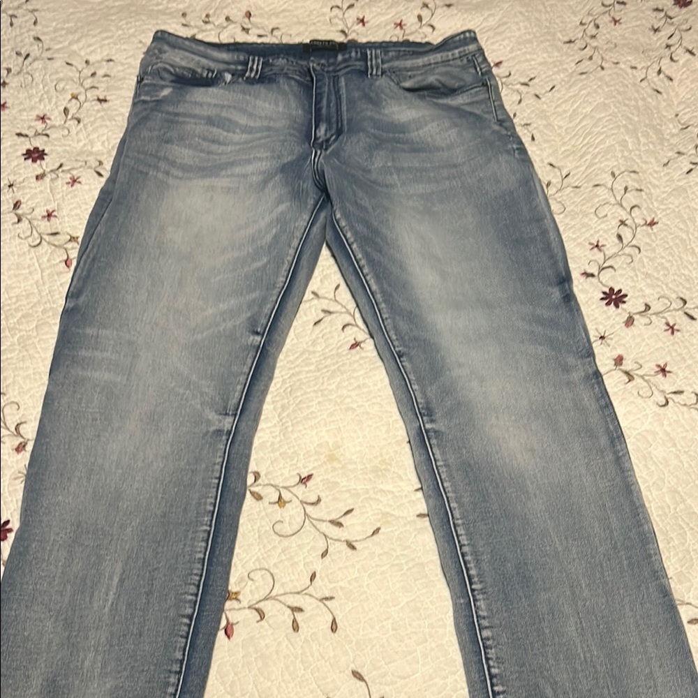 Kenneth Cole New York Blue Slim Jeans with Vintage Wash